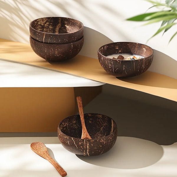 Handcrafted Coconut Bowl & Spoon Set