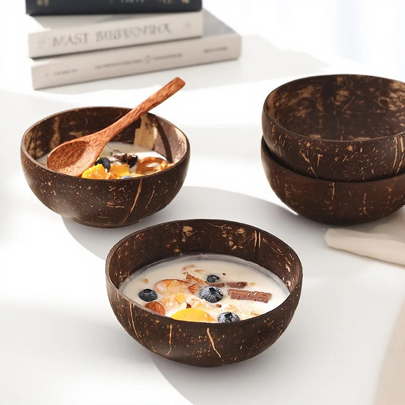 Handcrafted Coconut Bowl & Spoon Set